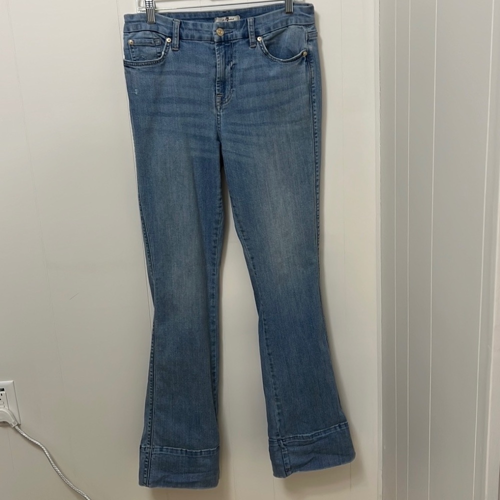 7 For All Mankind Light Blue Flare Jeans